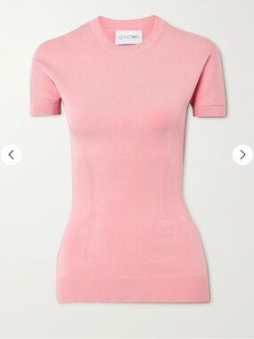 AZ Factory Slim Short-Sleeve Knit Top in Pink